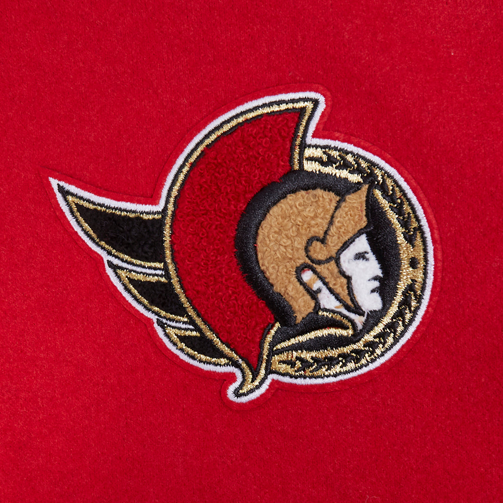 NHL OTTAWA SENATORS  CLASSIC WOMEN'S VARSITY JACKET (RED/BLACK)