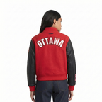NHL OTTAWA SENATORS  CLASSIC WOMEN'S VARSITY JACKET (RED/BLACK)