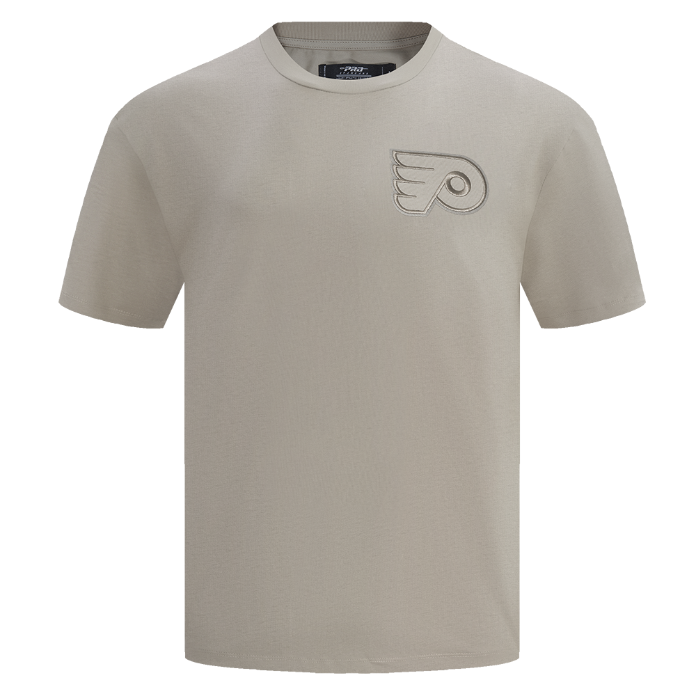 NHL PHILADELPHIA FLYERS NEUTRAL T-SHIRT EN JERSEY DE COTON À ÉPAULES TOMBANTES POUR HOMME (TAUPE)