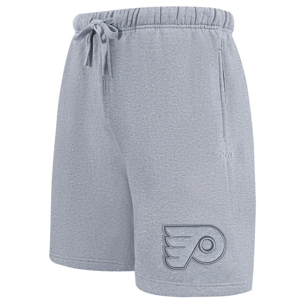 NHL PHILADELPHIA FLYERS NEUTRAL SHORT EN MOLLETON POUR HOMME POUR HOMME (GRIS CHINÉ FONCÉ)