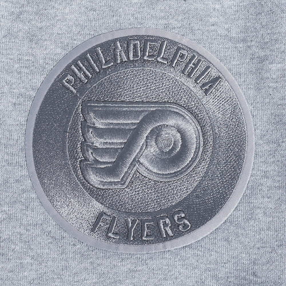 NHL PHILADELPHIA FLYERS NEUTRAL SHORT EN MOLLETON POUR HOMME POUR HOMME (GRIS CHINÉ FONCÉ)
