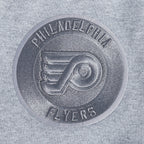 NHL PHILADELPHIA FLYERS NEUTRAL SHORT EN MOLLETON POUR HOMME POUR HOMME (GRIS CHINÉ FONCÉ)