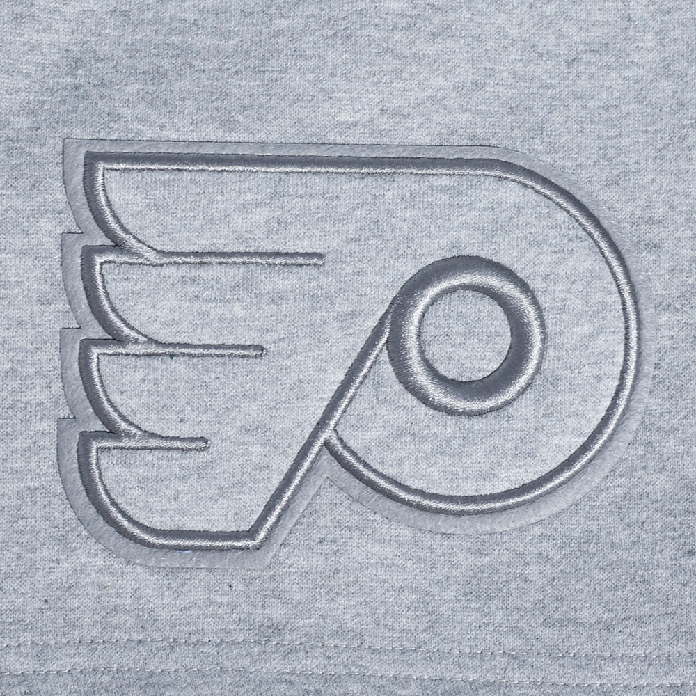 NHL PHILADELPHIA FLYERS NEUTRAL SHORT EN MOLLETON POUR HOMME POUR HOMME (GRIS CHINÉ FONCÉ)