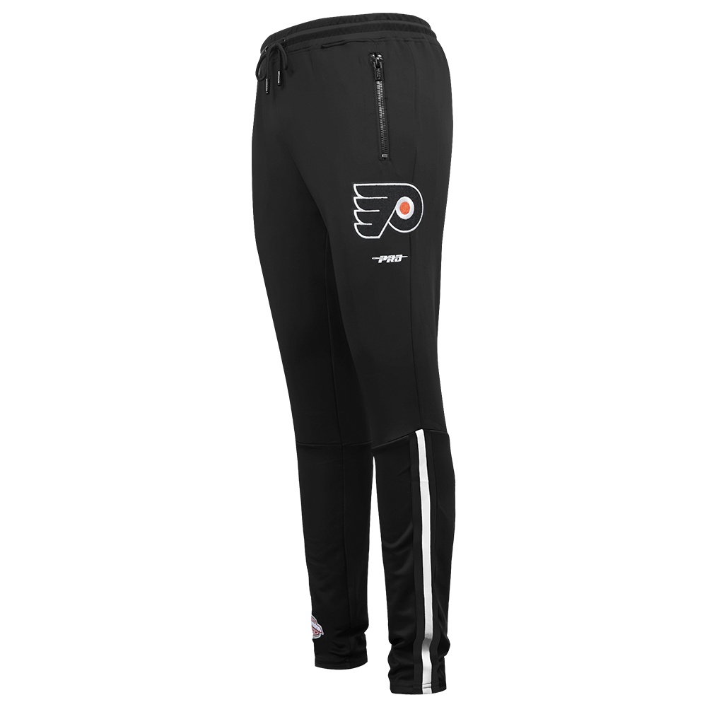 NHL PHILADELPHIA FLYERS CLASSIC CHENILLE PANTALON D'ENTRAÎNEMENT EN MAILLE DOUBLE POUR HOMME (NOIR)