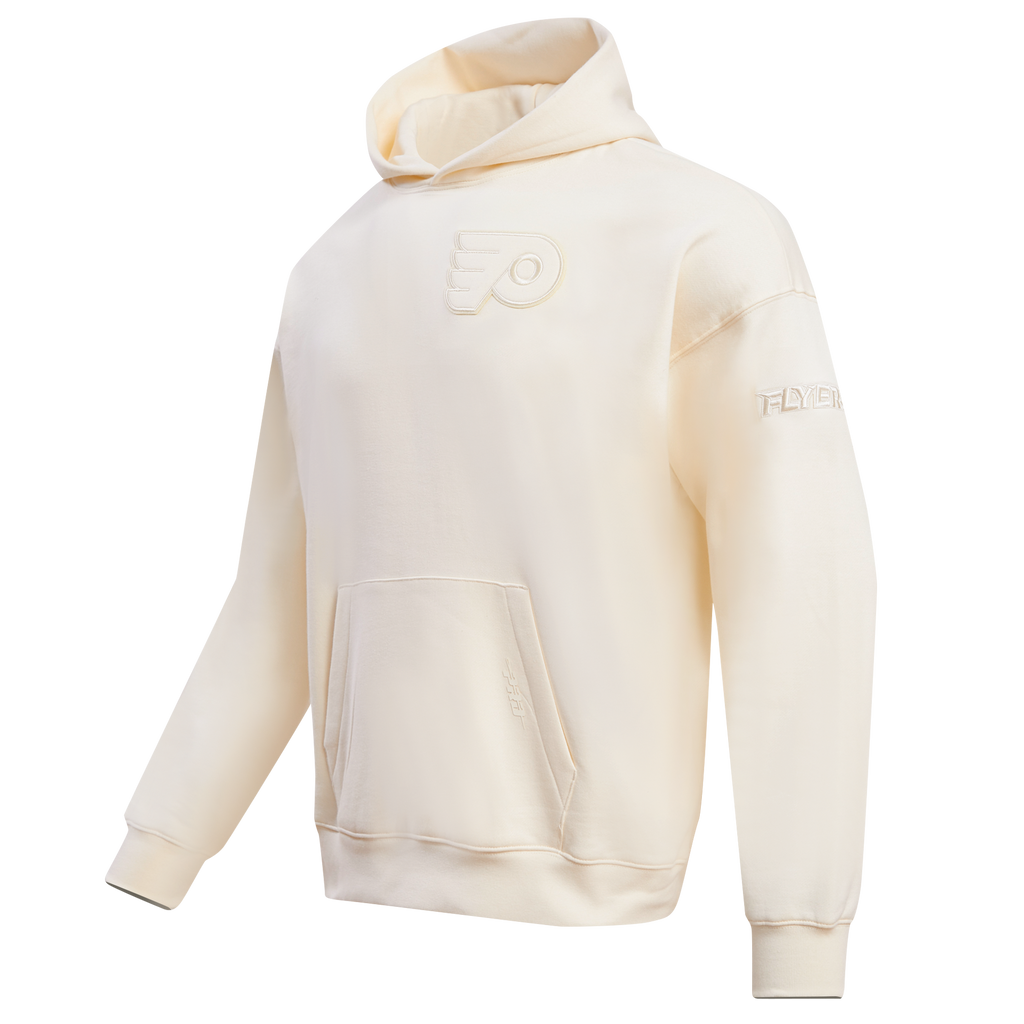 NHL PHILADELPHIA FLYERS NEUTRAL MEN'S  DROP SHOULDER FLC PO HOODIE (EGGSHELL)