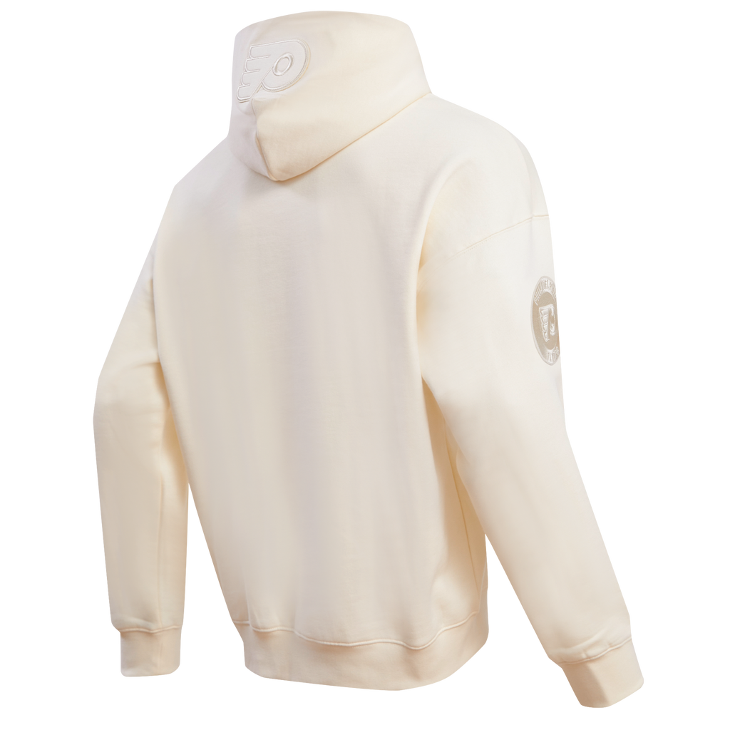 NHL PHILADELPHIA FLYERS NEUTRAL MEN'S  DROP SHOULDER FLC PO HOODIE (EGGSHELL)