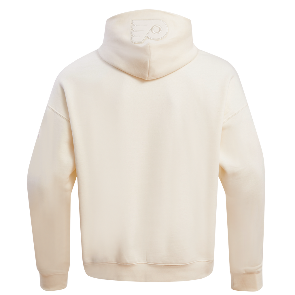 NHL PHILADELPHIA FLYERS NEUTRAL MEN'S  DROP SHOULDER FLC PO HOODIE (EGGSHELL)