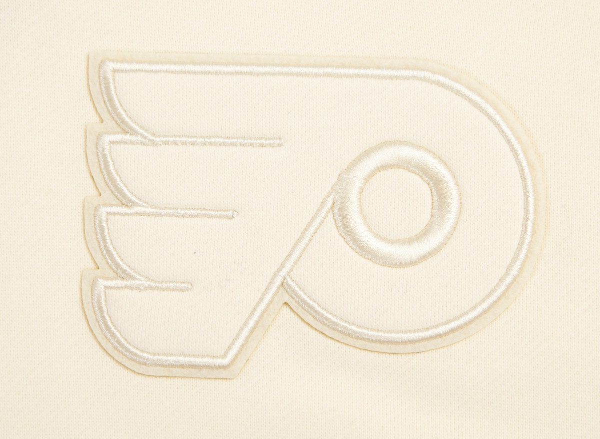 NHL PHILADELPHIA FLYERS NEUTRAL MEN'S  DROP SHOULDER FLC PO HOODIE (EGGSHELL)