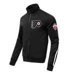NHL PHILADELPHIA FLYERS CLASSIC CHENILLE MEN'S DK TRACK JACKET (BLACK)