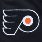 NHL PHILADELPHIA FLYERS CLASSIC CHENILLE MEN'S DK TRACK JACKET (BLACK)