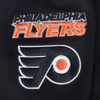 NHL PHILADELPHIA FLYERS CLASSIC CHENILLE MEN'S DK TRACK JACKET (BLACK)