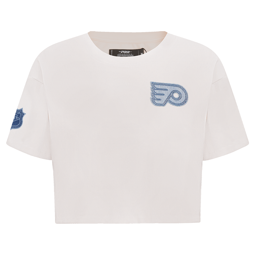 NHL PHILADELPHIA FLYERS VARSITY BLUES WOMEN'S BOXY TEE (LINEN)