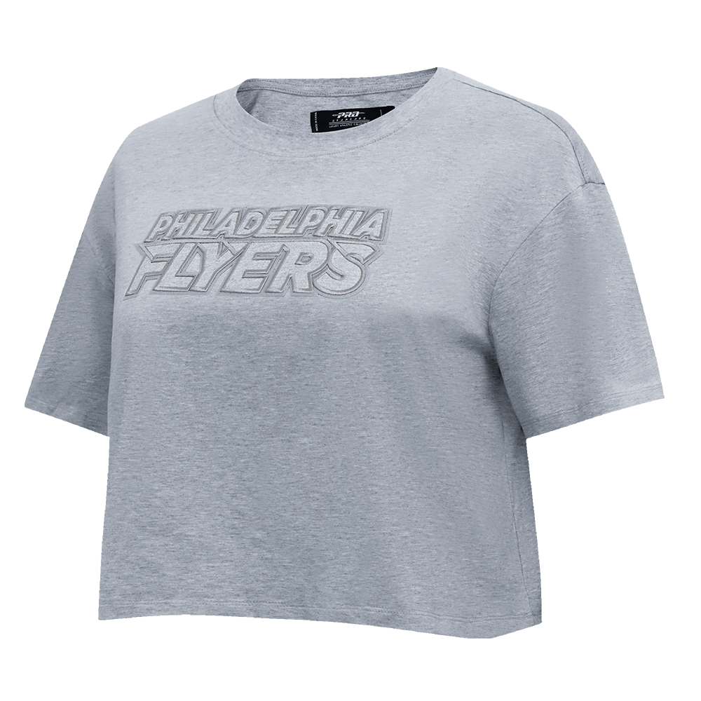NHL PHILADELPHIA FLYERS NEUTRAL SINGLE JERSEY BOXY TEE (DARK HEATHER GRAY)