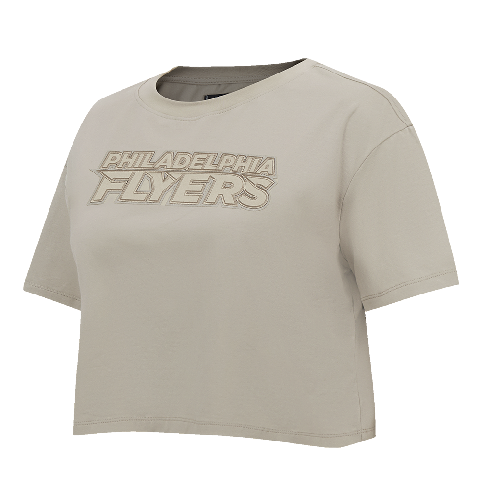 NHL PHILADELPHIA FLYERS NEUTRAL WOMEN'S BOXY TEE (TAUPE)
