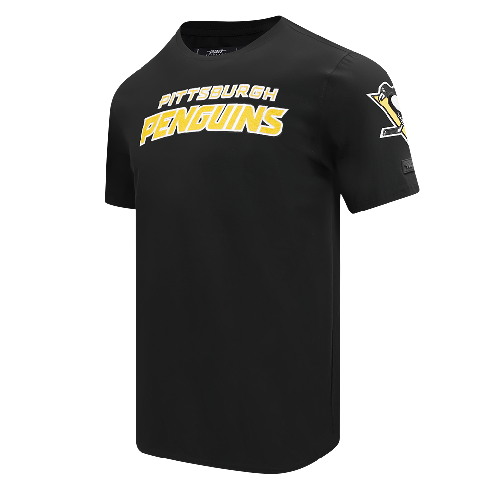 NHL PITTSBURGH PENGUINS CLASSIC CHENILLE MEN'S TEE (BLACK)