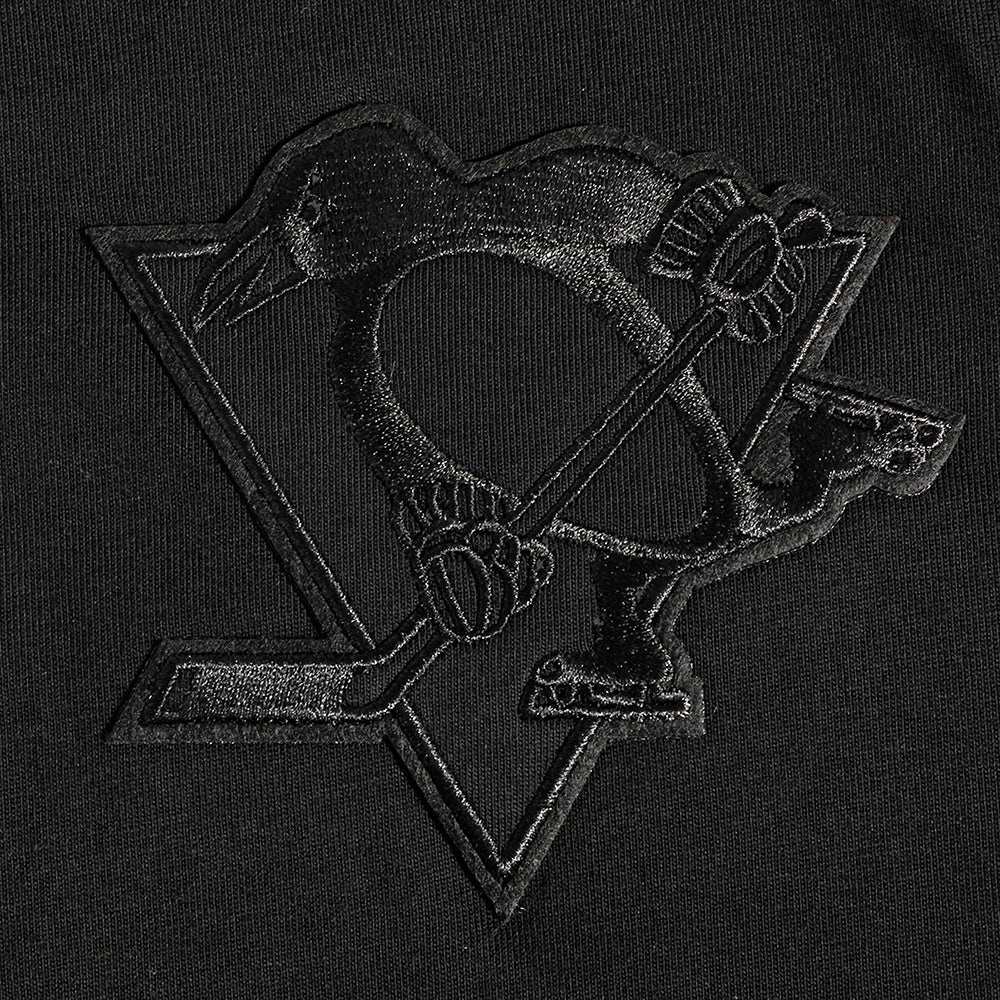 NHL PITTSBURGH PENGUINS NEUTRAL T-SHIRT EN JERSEY DE COTON À ÉPAULES TOMBANTES POUR HOMME (NOIR)