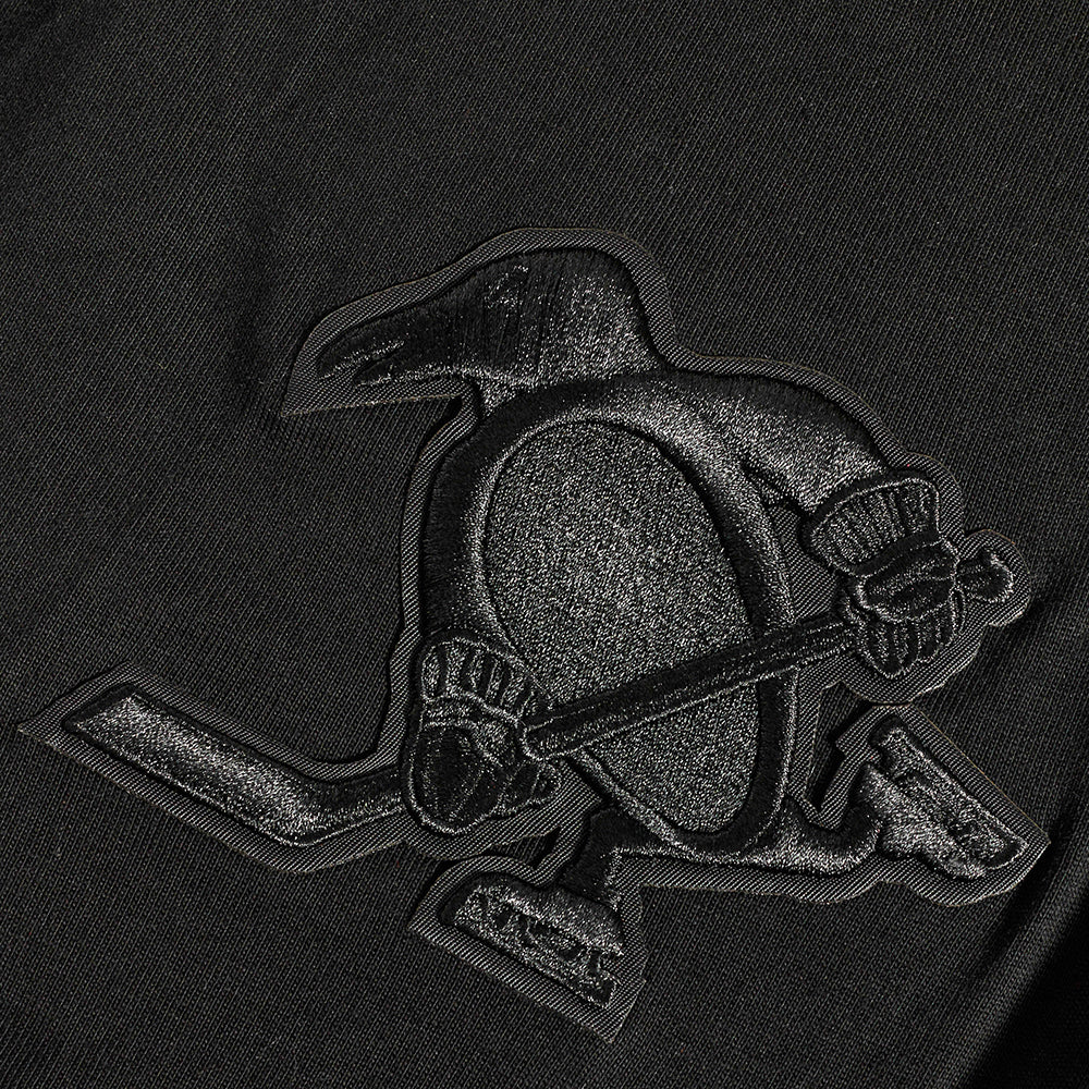 NHL PITTSBURGH PENGUINS NEUTRAL T-SHIRT EN JERSEY DE COTON À ÉPAULES TOMBANTES POUR HOMME (NOIR)