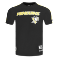NHL PITTSBURGH PENGUINS CLASSIC MESH STRIPED MEN'S TEE (BLACK/YELLOW)