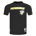 NHL PITTSBURGH PENGUINS CLASSIC MESH STRIPED MEN'S TEE (BLACK/YELLOW)