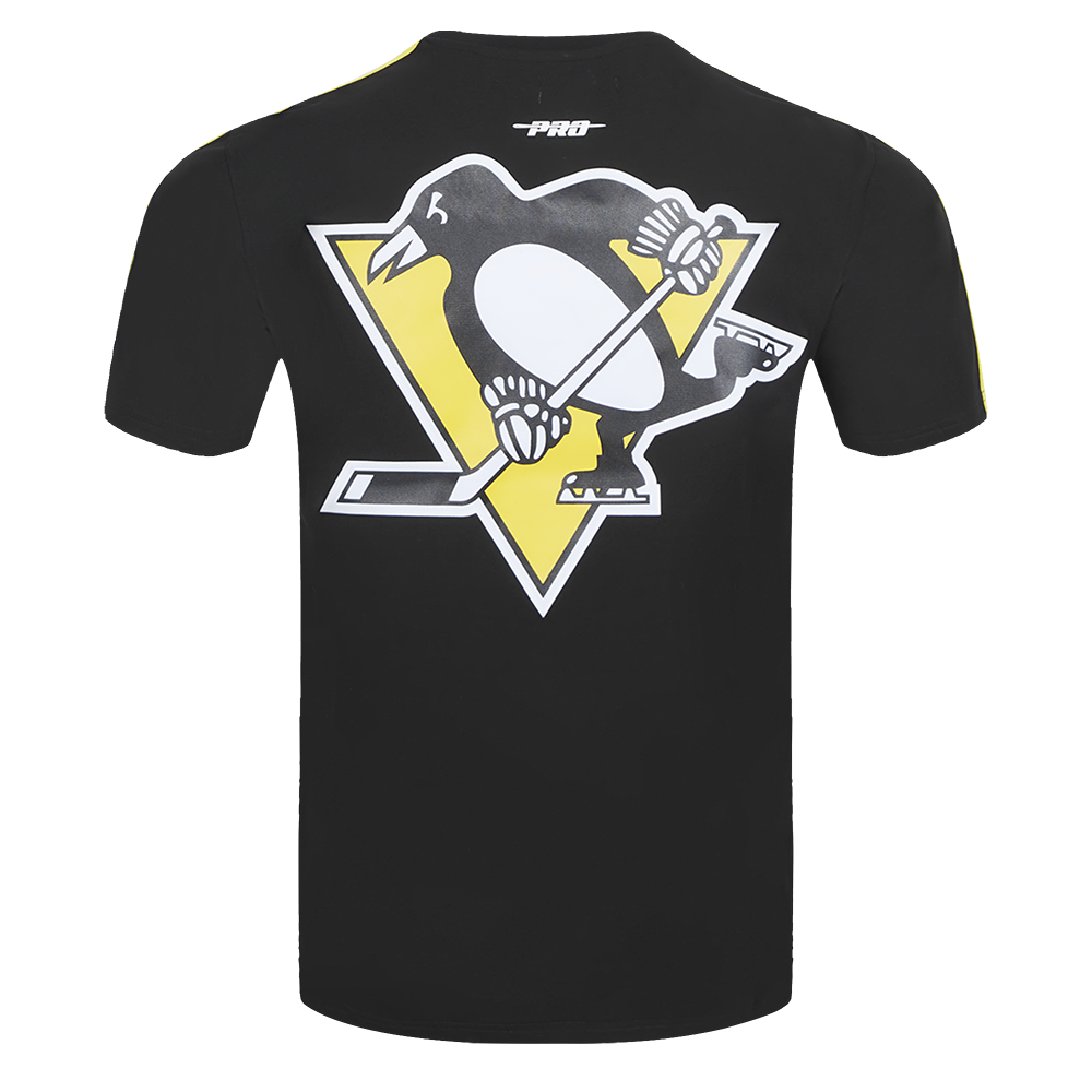 NHL PITTSBURGH PENGUINS CLASSIC MESH STRIPED MEN'S TEE (BLACK/YELLOW)