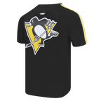 NHL PITTSBURGH PENGUINS CLASSIC MESH STRIPED MEN'S TEE (BLACK/YELLOW)