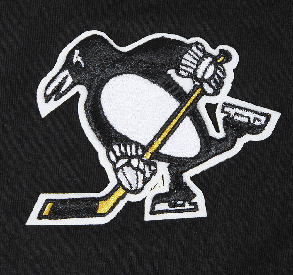 NHL PITTSBURGH PENGUINS CLASSIC MESH STRIPED MEN'S TEE (BLACK/YELLOW)