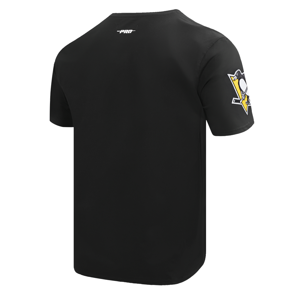 NHL PITTSBURGH PENGUINS SCRIPT TAIL T-SHIRT EN JERSEY SIMPLE POUR HOMME (NOIR)