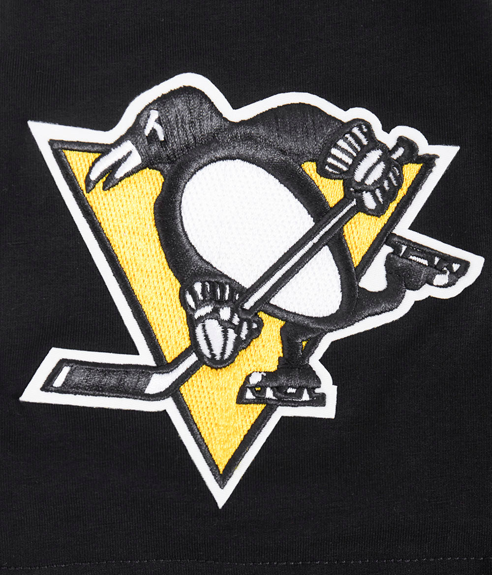 NHL PITTSBURGH PENGUINS SCRIPT TAIL T-SHIRT EN JERSEY SIMPLE POUR HOMME (NOIR)