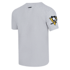 NHL PITTSBURGH PENGUINS SCRIPT TAIL T-SHIRT EN JERSEY SIMPLE POUR HOMME (GRIS CHINÉ)