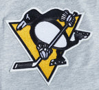 NHL PITTSBURGH PENGUINS SCRIPT TAIL T-SHIRT EN JERSEY SIMPLE POUR HOMME (GRIS CHINÉ)