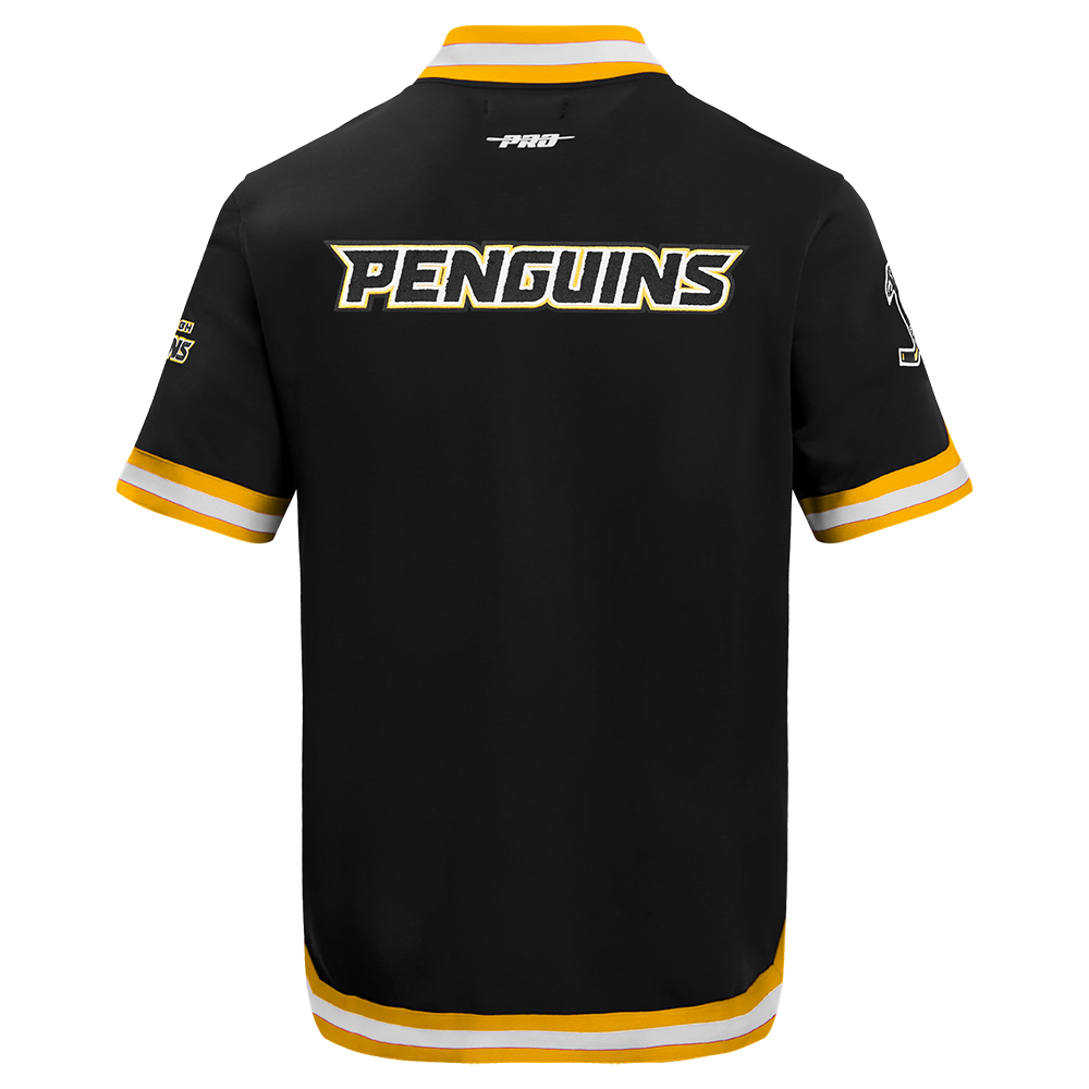 NHL PITTSBURGH PENGUINS CLASSIC BLOUSON D'ÉCHAUFFEMENT POUR HOMME (NOIR/JAUNE)