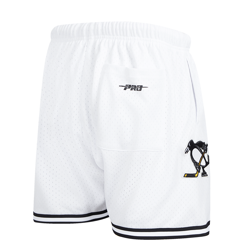 NHL PITTSBURGH PENGUINS CLASSIC MESH SHORT (WHITE / BLACK / WHTE)