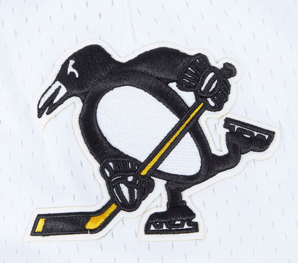 NHL PITTSBURGH PENGUINS CLASSIC MESH SHORT (WHITE / BLACK / WHTE)