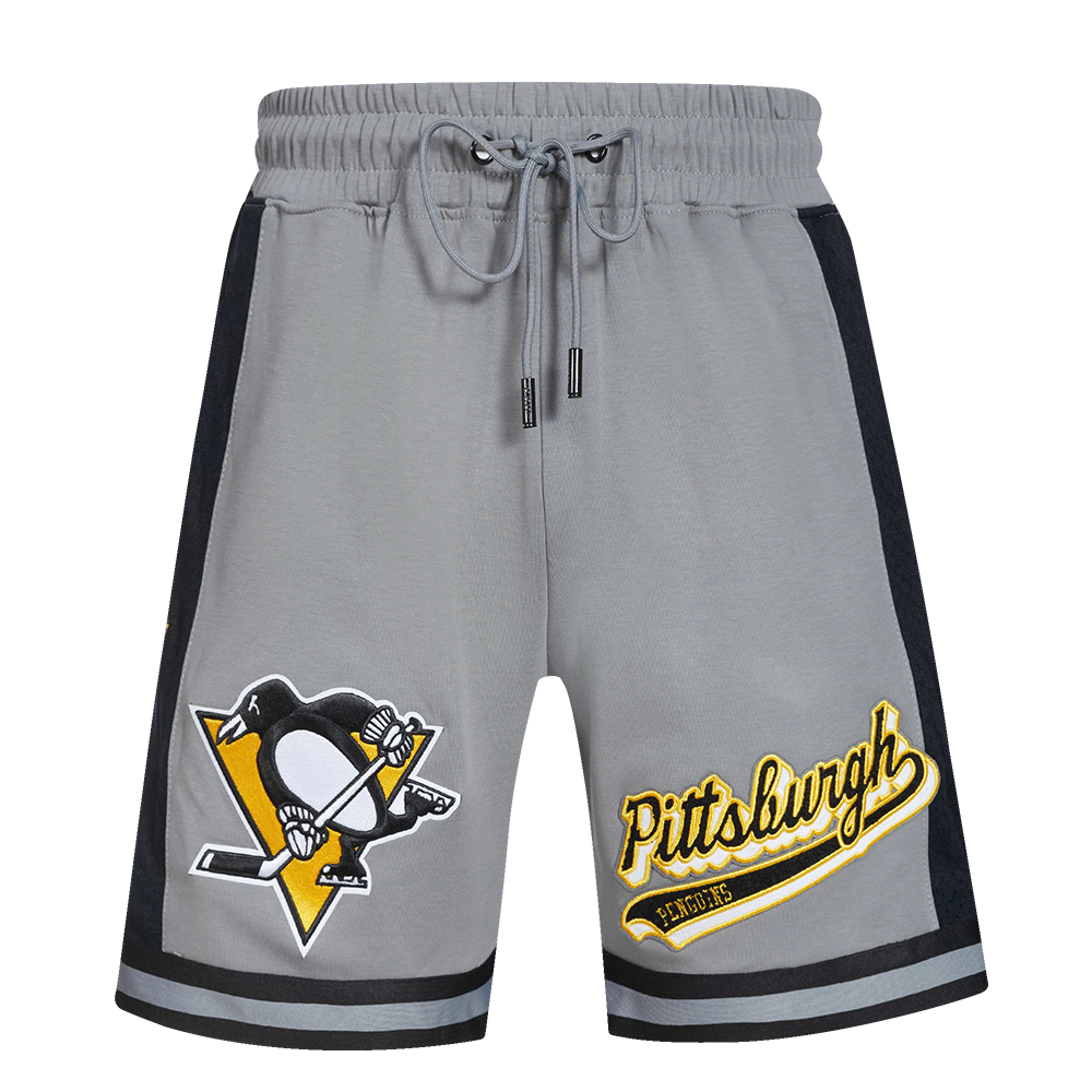 NHL PITTSBURGH PENGUINS SCRIPT TAIL MEN'S DK 2.0 SHORT (GRAY/BLACK)