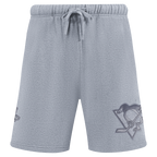 NHL PITTSBURGH PENGUINS NEUTRAL SHORT EN MOLLETON POUR HOMME POUR HOMME (GRIS CHINÉ FONCÉ)
