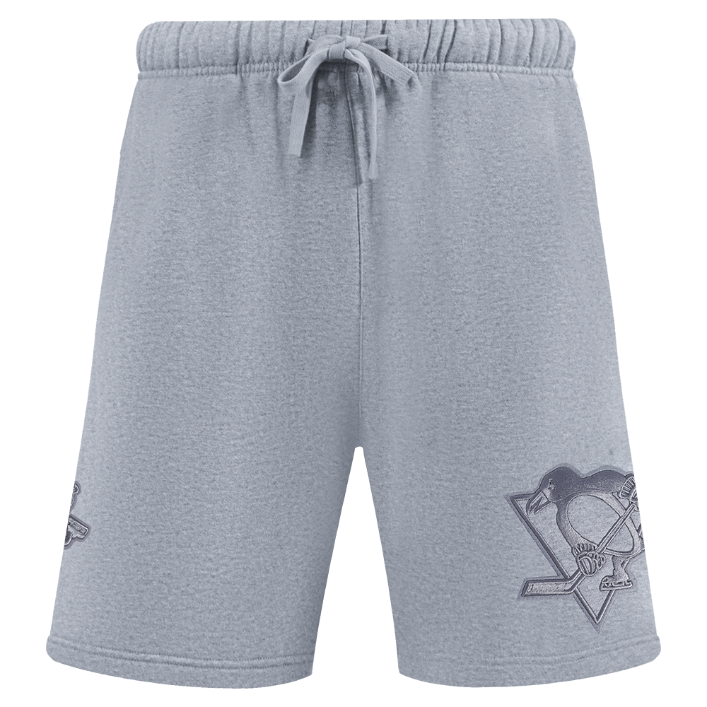 NHL PITTSBURGH PENGUINS NEUTRAL SHORT EN MOLLETON POUR HOMME POUR HOMME (GRIS CHINÉ FONCÉ)
