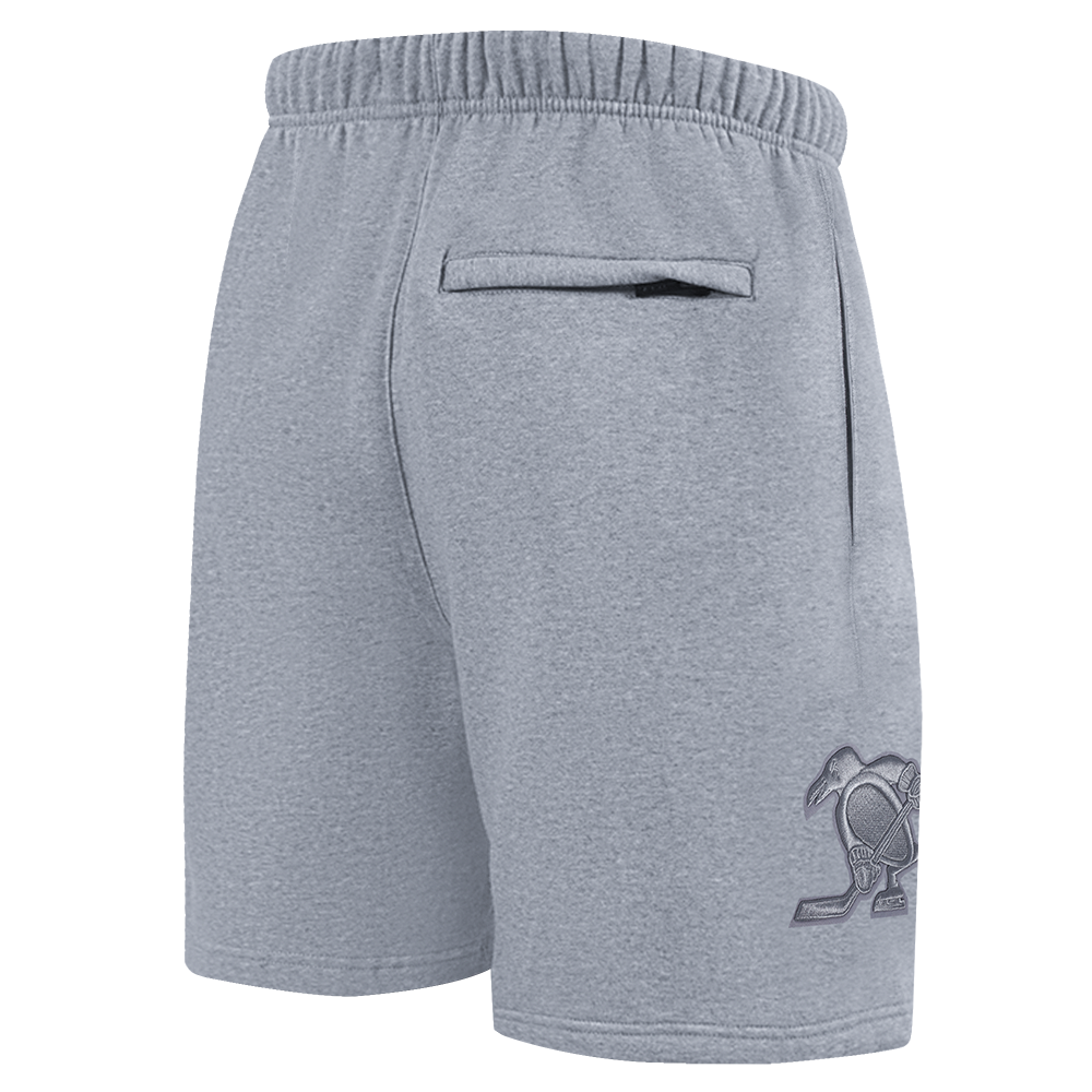 NHL PITTSBURGH PENGUINS NEUTRAL SHORT EN MOLLETON POUR HOMME POUR HOMME (GRIS CHINÉ FONCÉ)