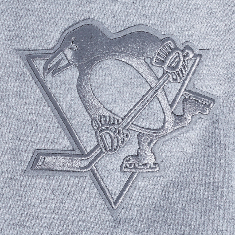 NHL PITTSBURGH PENGUINS NEUTRAL SHORT EN MOLLETON POUR HOMME POUR HOMME (GRIS CHINÉ FONCÉ)