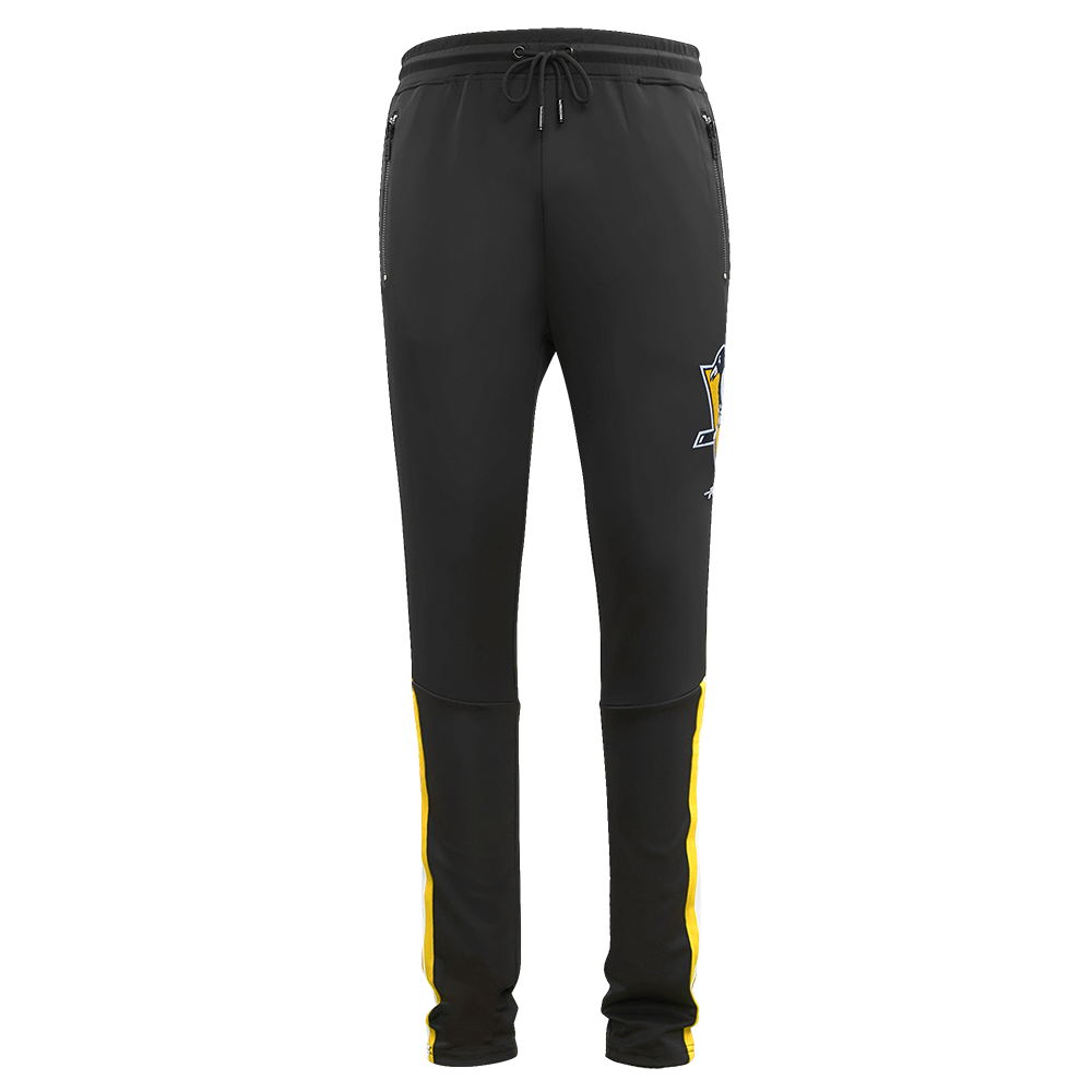 NHL PITTSBURGH PENGUINS CLASSIC CHENILLE MEN'S DK TRACK PANT (BLACK/YELLOW)