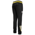 NHL PITTSBURGH PENGUINS SCRIPT TAIL PANTALON OUATÉ EN MOLLETON CÔTELÉ POUR HOMME (NOIR/JAUNE)