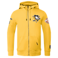 NHL PITTSBURGH PENGUINS CLASSIC CHENILLE MEN'S DK FZ PO HOODIE (YELLOW)