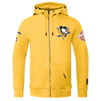 NHL PITTSBURGH PENGUINS CLASSIC CHENILLE MEN'S DK FZ PO HOODIE (YELLOW)