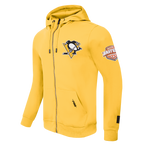 NHL PITTSBURGH PENGUINS CLASSIC CHENILLE MEN'S DK FZ PO HOODIE (YELLOW)