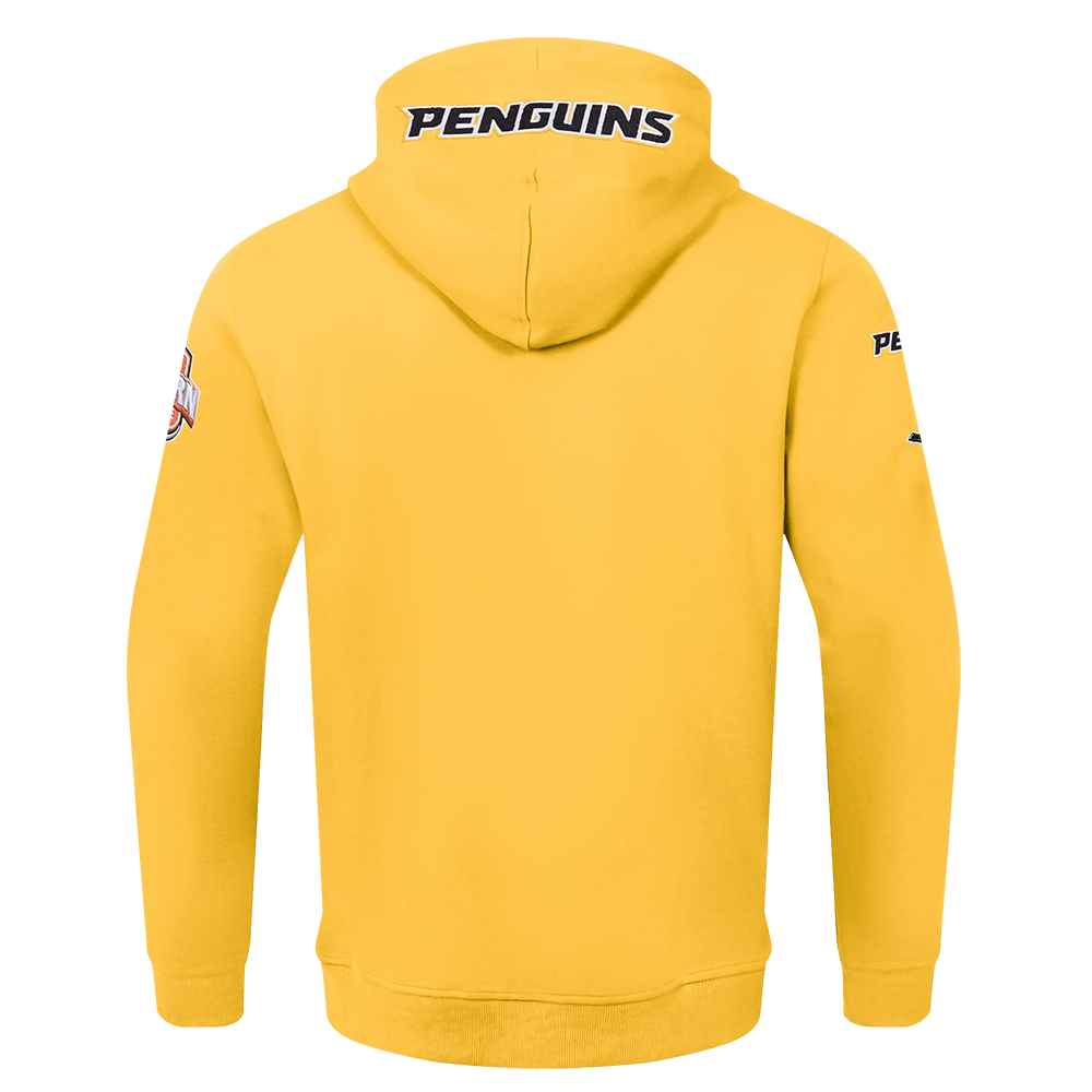 NHL PITTSBURGH PENGUINS CLASSIC CHENILLE MEN'S DK FZ PO HOODIE (YELLOW)