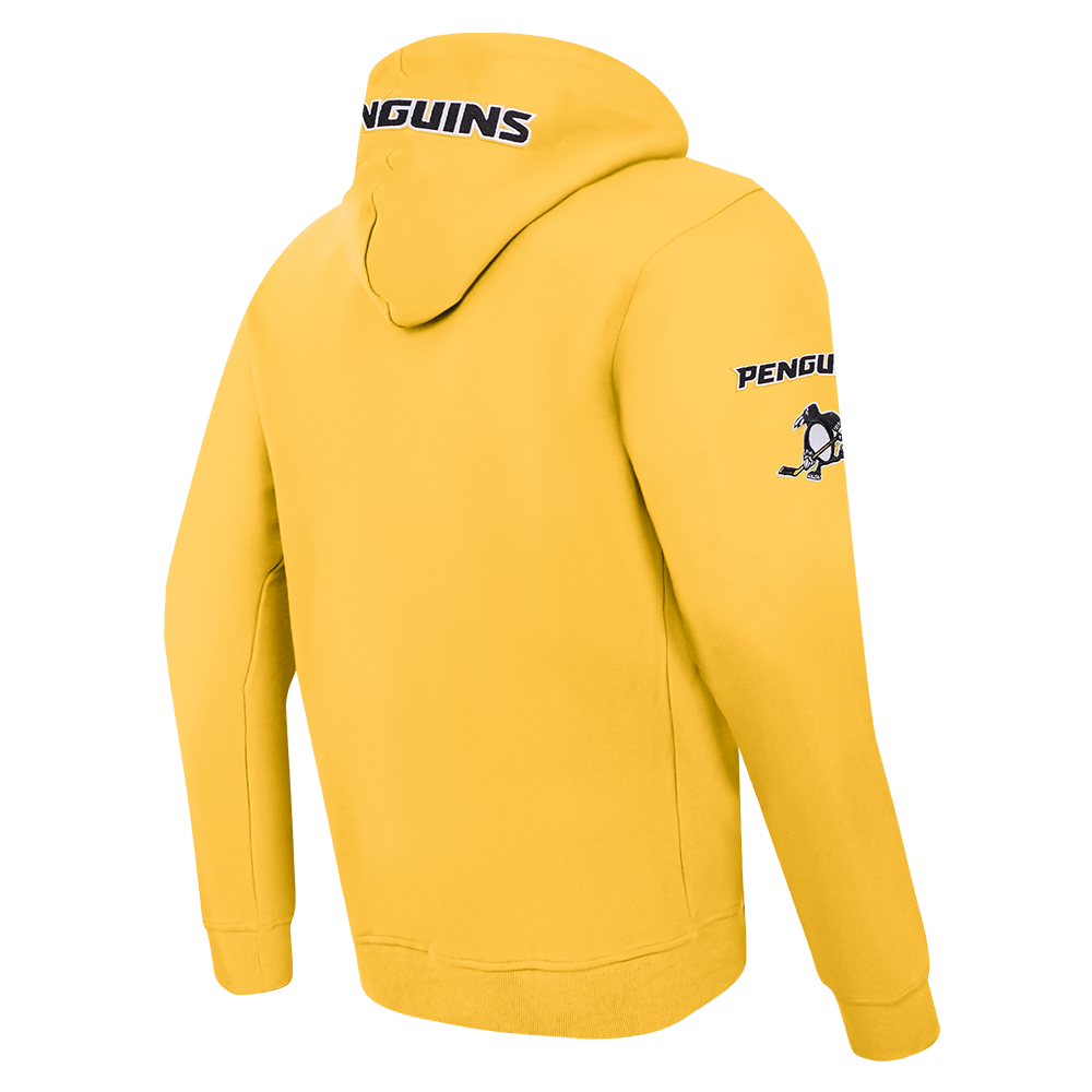 NHL PITTSBURGH PENGUINS CLASSIC CHENILLE MEN'S DK FZ PO HOODIE (YELLOW)