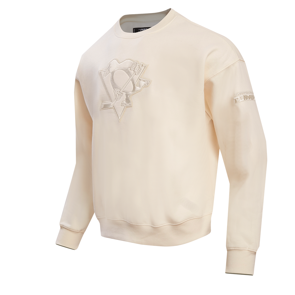 NHL PITTSBURGH PENGUINS NEUTRAL DROP SHOULDER MEN'S CREWNECK (EGGSHELL)