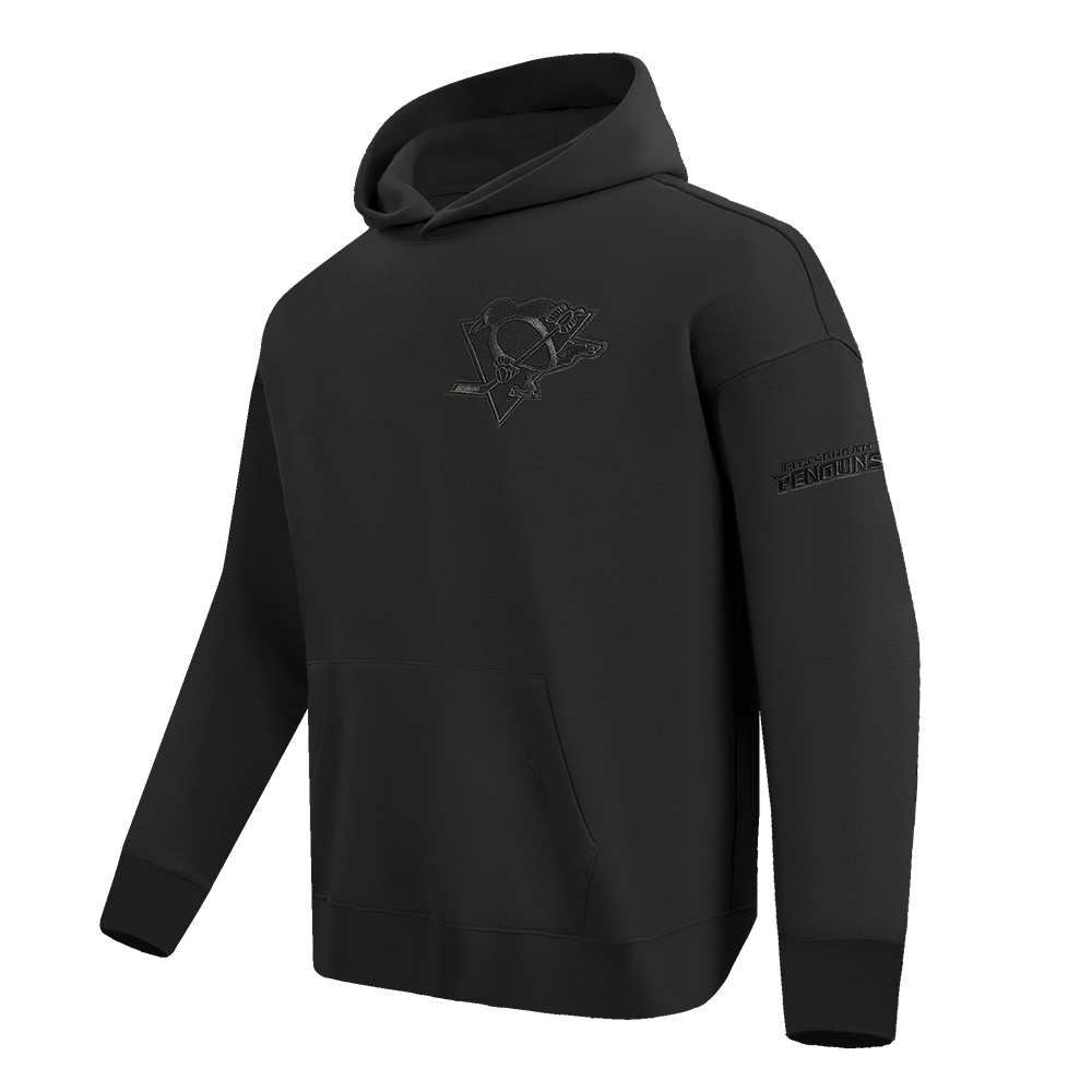 NHL PITTSBURGH PENGUINS NEUTRAL MEN'S DROP SHOULDER FLC PO HOODIE (BLACK)