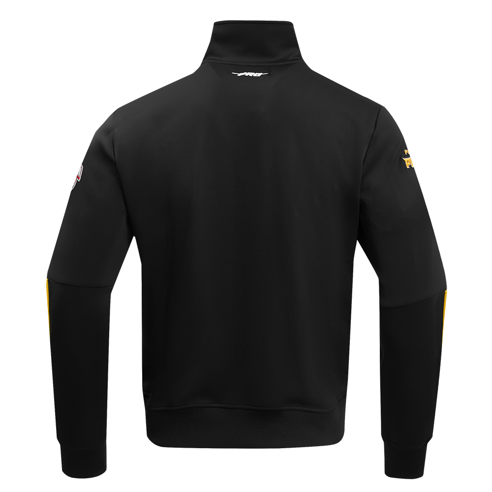 NHL PITTSBURGH PENGUINS CLASSIC CHENILLE MEN'S TRACK JACKET (BLACK/YELLOW)