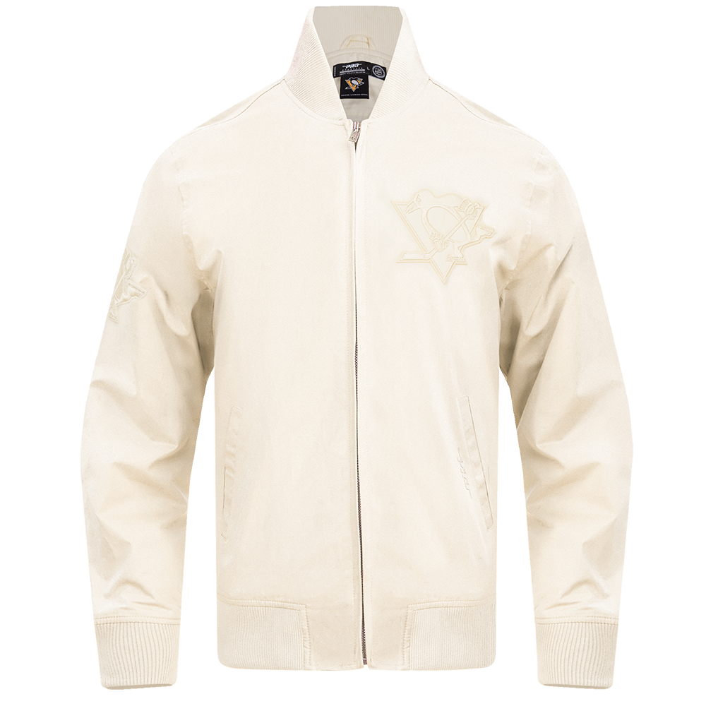 NHL PITTSBURGH PENGUINS NEUTRAL MEN'S  TWILL JACKET (EGGSHELL)