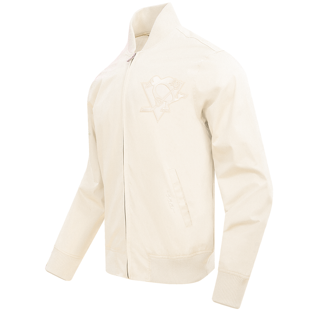 NHL PITTSBURGH PENGUINS NEUTRAL MEN'S  TWILL JACKET (EGGSHELL)